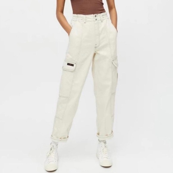 BDG Denim - Urban‎ Outfitters BDG Relaxed Skate Cargo Jean 27 Off White Ivory Baggy Utility
